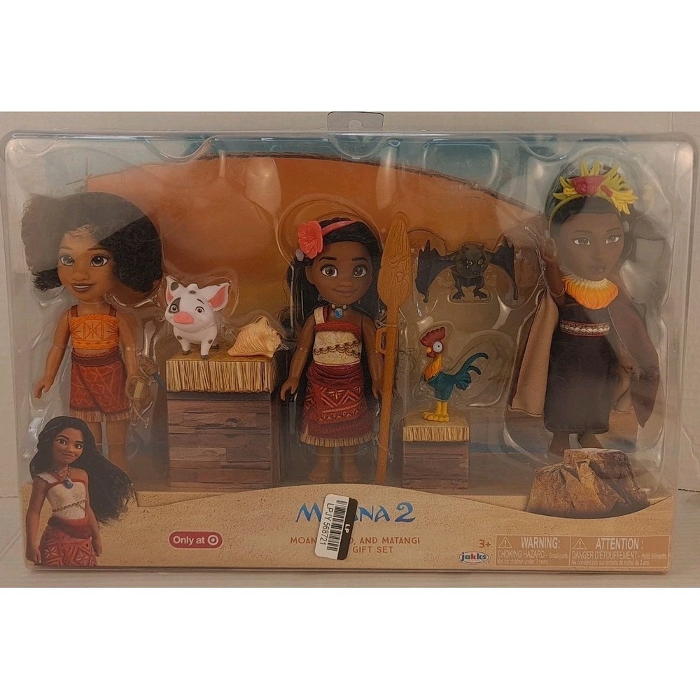 Disney Moana‎ 2 Moana, Loto, And  Matangi Petite Gift Set 6" Action Figures New